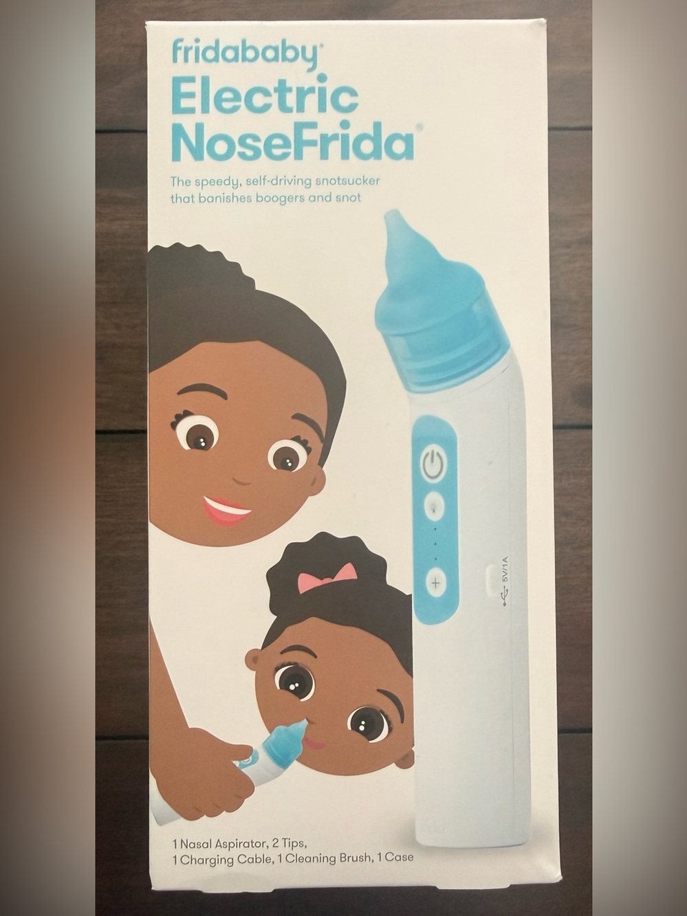 NoseFrida Electric Nasal Aspirator - White & Light Blue (BRAND NEW)